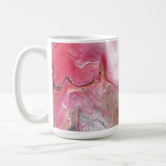 Candle Soft Pink Green Abstrakt Drink Tasse (Links)