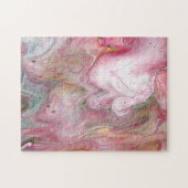 Candle Soft Pink Green Abstrakt Puzzle (Horizontal)