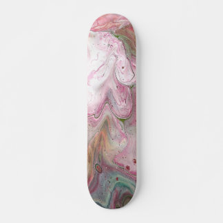 Candle Soft Pink Green Abstrakt Skateboard Deck