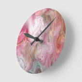 Candle Soft Pink Green Abstrakt Wall Clock Runde Wanduhr (Winkel)