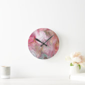 Candle Soft Pink Green Abstrakt Wall Clock Runde Wanduhr (Zuhause)