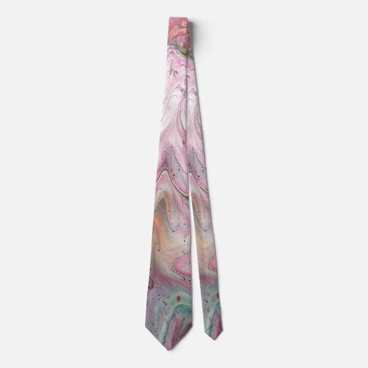 Candle Soft Pink Green Abstrakte Krawatte (Vorderseite)