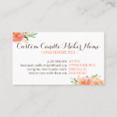 Candle Soy Wax Homemade Visitenkarte (Rückseite)