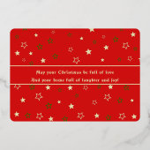 Candle stars Rote Feiertage Grüße Foil Card (Rückseite)