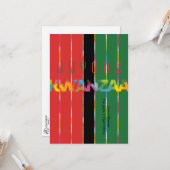 Candle Stripes Kwanzaa Karte (Vorderseite/Rückseite Beispiel)