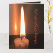 Candle Sympathy Card Karte (Gelbe Blume)