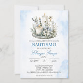 Candle-Taufe auf Spanisch Einladung (Vorderseite)