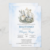 Candle-Taufe auf Spanisch Einladung (Vorne/Hinten)