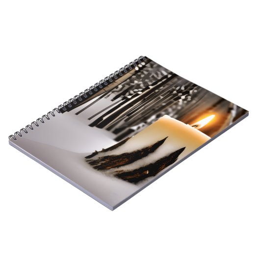 Candle Tree Snow Forest Notizblock (Linke Seite)