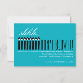 Candle Überraschung Shh... BLEIBT ES NICHT! Einladung