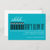 Candle Überraschung Shh... BLEIBT ES NICHT! Einladung (Vorne/Hinten)