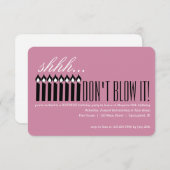 Candle Überraschung Shhh... BLOW ES NICHT! Einladung (Vorne/Hinten)