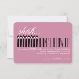 Candle Überraschung Shhh... BLOW ES NICHT! Einladung