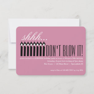 Candle Überraschung Shhh... BLOW ES NICHT! Einladung