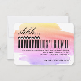 Candle Überraschung Shhh... BLOW ES NICHT! Geburts Einladung
