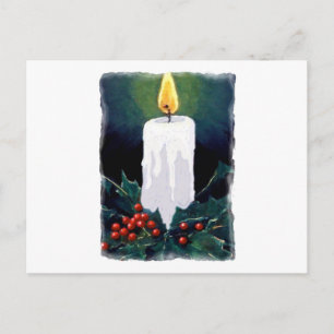 Candle und Holly malen: Weihnachten