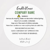 Candle-Warnung Etiketten (Design 1)