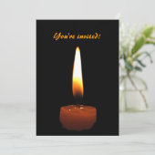 Candle Wedding Einladung (Stehend Vorderseite)