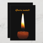 Candle Wedding Einladung (Vorne/Hinten)