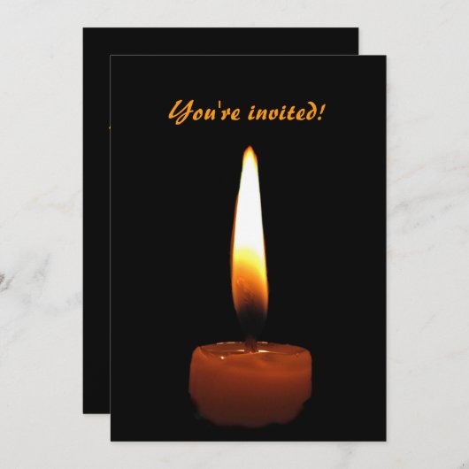 Candle Wedding Einladung (Vorne/Hinten)