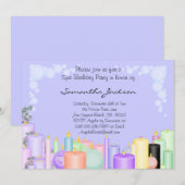 Candle Wellness-Center Geburtstagsparty Einladung (Vorne/Hinten)