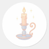 Candle with dripping wax runder aufkleber (Vorderseite)