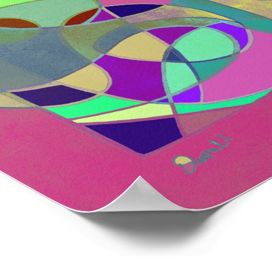 Candlelight Abstract v2 Poster (Ecke)