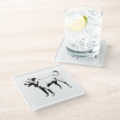 Candlelight Bark Glasuntersetzer (Schrägansicht)