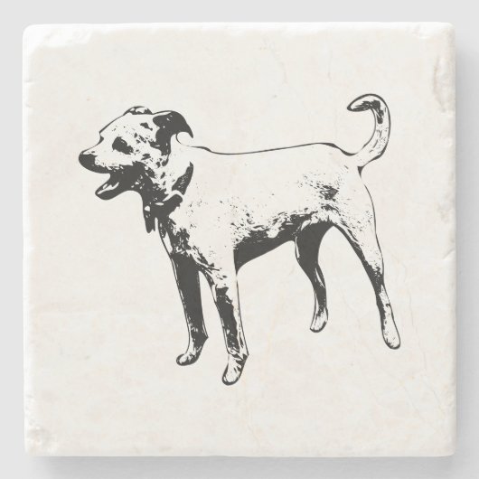 Candlelight Bark Steinuntersetzer (Vorderseite)