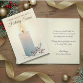 Candlelight Christmas Sympathy Condolence Karte