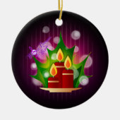 Candlelight Deep Plum Circle Ornament (Vorne)