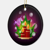Candlelight Deep Plum Circle Ornament (Links)
