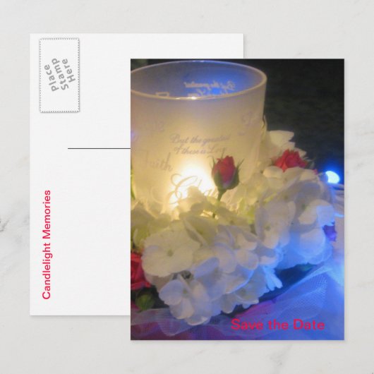 Candlelight-Erinnerungen Postkarte (Vorne/Hinten)