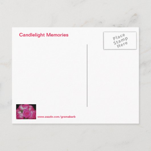 Candlelight-Erinnerungen Postkarte (Rückseite)