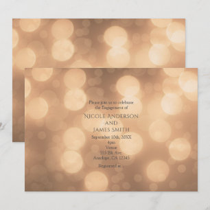 Candlelight Glow Elegant Bokeh Lights Verlobung Einladung