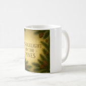Candlelight in the Pines Mug | Elegant Woodland Kaffeetasse (VorderseiteRechts)