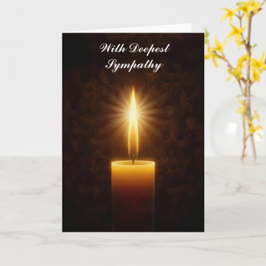 Candlelight Karte (Gelbe Blume)