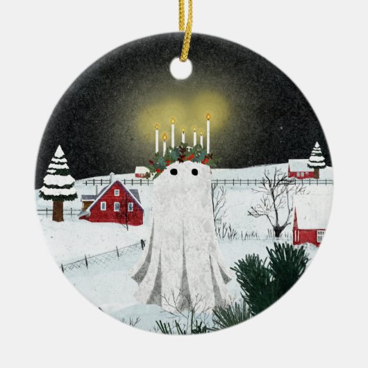 Candlelight Keramik Ornament (Vorne)