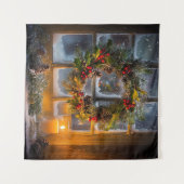 Candlelight Kranz Tapestry Wandteppich (Vorderseite (Horizontal))