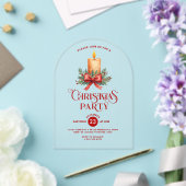 Candlelight mit Red Bow Weihnachtsfest Party Einla Acryleinladungen (Insitu (Hochzeit))