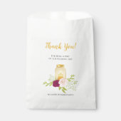 Candlelight Pink Roses Wedding Vielen Dank Geschenktütchen (Vorderseite)