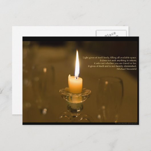 Candlelight Post Card Postkarte (Vorne/Hinten)