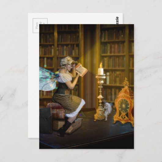 Candlelight Reader - Anpassen Sie mich! Postkarte (Vorne/Hinten)
