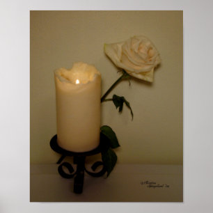 Candlelight Rose Poster