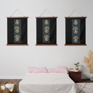 Candlelight-Scrollbänder Wandteppich Mit Holzrahmen