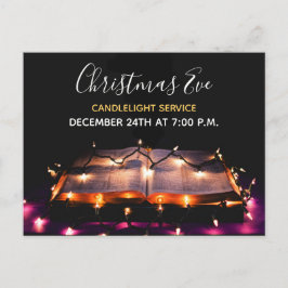 Candlelight Service Weihnachtskirche Postkarte
