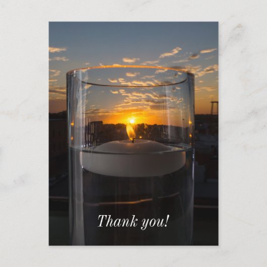 Candlelight Sunset Postkarte (Vorderseite)