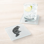 Candlelight Table Hush — Retriever Glasuntersetzer (Schrägansicht)