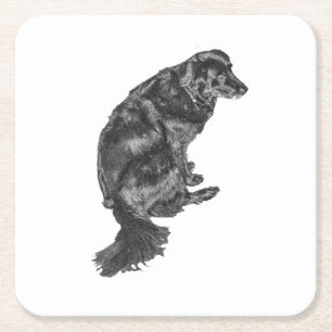 Candlelight Table Hush — Retriever Rechteckiger Pappuntersetzer