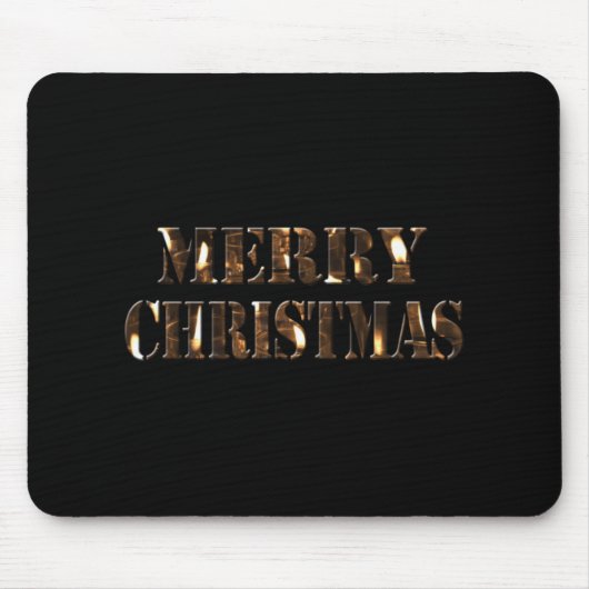 Candlelight Tygraphy Merry Christmas T Shirt Mousepad (Vorne)
